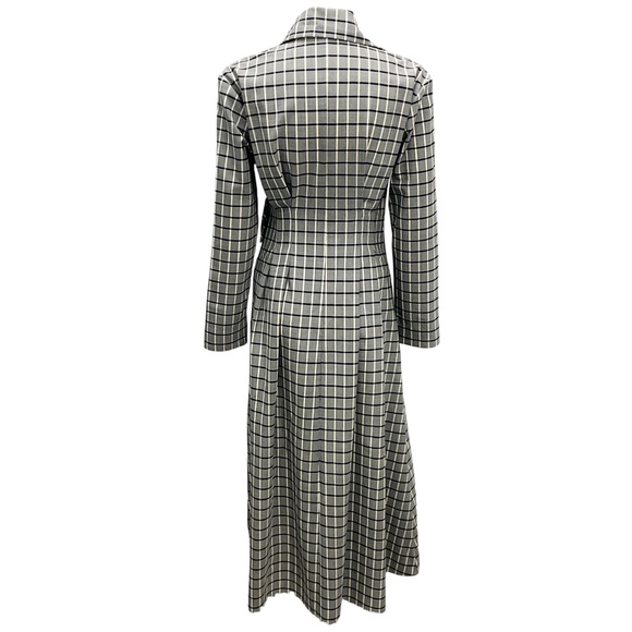 TORY BURCH GREY PLAID WRAP SHIRTDRESS - Picture 3 of 5